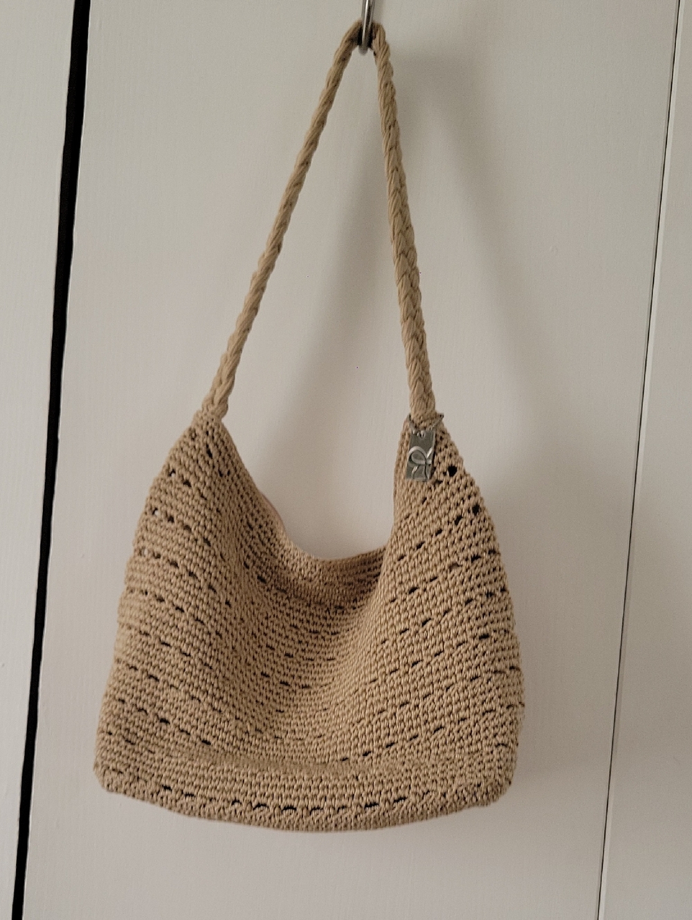 Beige Crochet Shoulder  Women Bags